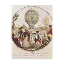 The First Aerial Voyage by Monsieur Francois Post Card