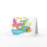 The first birthday One year old baby cards