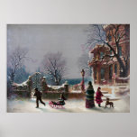 The First Snow Christmas scene Archival print