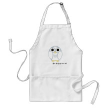 the first snow owl in the kitchen aprons