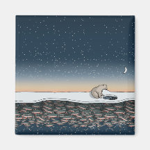 The Fishermans Feast, square magnet