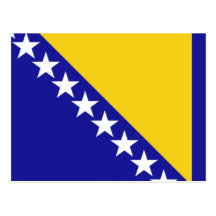 The flag of Bosnia and Herzegovina Post Card