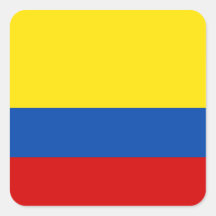 The Flag of Colombia Square Sticker