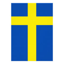 The Flag of Sweden Custom Invitations