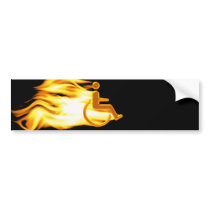 The Flaming Chair Bumper Sticker