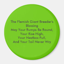The Flemish Giant Breeder's Blessing Magnet