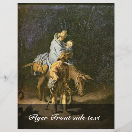 The Flight Into Egypt. By Rembrandt (Best Quality) Flyers
