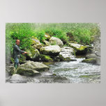 The Fly Fisherman as a painting Posters