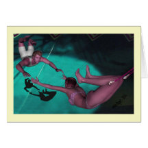 The Flying Trapeze Greeting Card