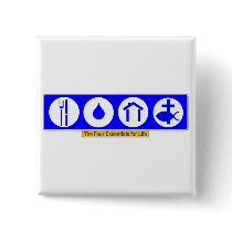 The Four Essentials for Life Pinback Buttons