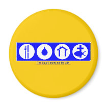 The Four Essentials for Life Refrigerator Magnet