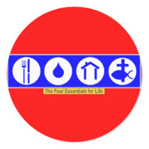 The Four Essentials for Life Stickers