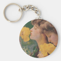 The Four Roses by Frant Dvorak Keychains