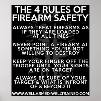 Gun Safety Posters, Gun Safety Wall Art