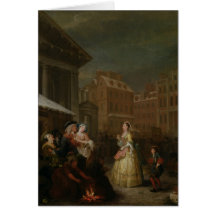 The Four Times of Day: Morning, 1736 Greeting Cards