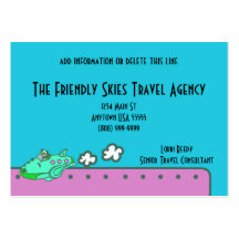The Friendly Skies Travel Agency Business Cards