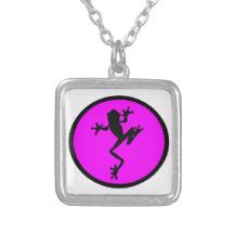the FROG pink Personalized Necklace
