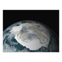 The frozen continent of Antarctica Photo Art