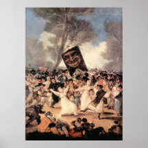 The funeral of Sardina by Francisco de Goya Print
