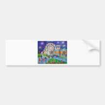 the FunFair oil painting Gordon Bruce art Bumper Stickers
