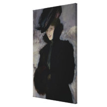 The Fur Coat Stretched Canvas Prints