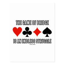 The Game Of Bridge Is An Endless Struggle Postcard