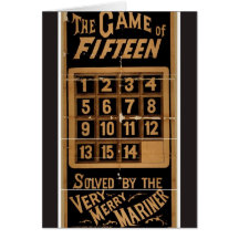 The Game of Fifteen Retro Theatre Greeting Card