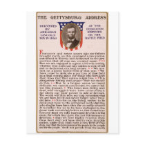 The Gettysburg Address by Abraham Lincoln 1863 Post Card