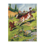 The Gingerbread Boy & the Cow Post Card