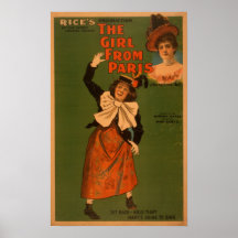 "The Girl from Paris" Theatre Musical Poster