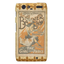 The girl from Paris, vintage Motorola Droid RAZR Cases