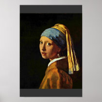 The Girl With A Pearl Earring.,  By Johannes Verme Print
