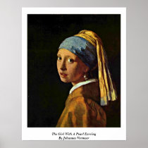 The Girl With A Pearl Earring By Johannes Vermeer Posters