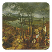 The Gloomy Day - Spring, 1559 Square Sticker