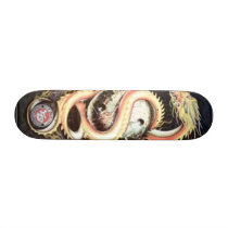 the golden chinese dragon skate deck