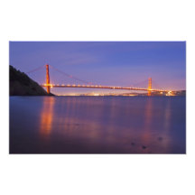 The Golden Gate Bridge at dusk from Kirby Cove Photo Art