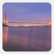The Golden Gate Bridge at dusk from Kirby Cove Stickers