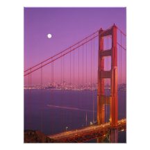 The Golden Gate Bridge shortly after sunset, Photo