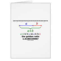 The Golden Ratio (Mathematics 1.6180339887) Greeting Card