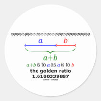 The Golden Ratio (Mathematics 1.6180339887) stickers