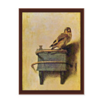The Goldfinch., Puttertje  By Carel Fabritius Postcard
