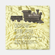 THE GOSPEL TRAIN-MAGNET-WITH SONG LYRICS