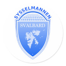 the Governor Svalbard, Norway Round Sticker