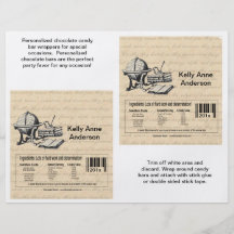 The Graduate Candybar Wrappers In Beige (Nutrition Personalized Flyer
