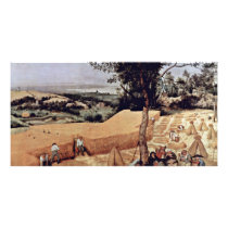 The Grain Harvest Month (August),  By Bruegel D. Customized Photo Card