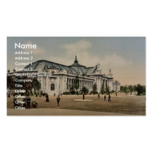The Grand Palace, Exposition Universal, 1900, Pari Business Card Template