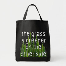 The Grass is Greener on the Other Side (DARK) Canvas Bags