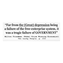 The Great Depression Was A Government Failure Photo Print