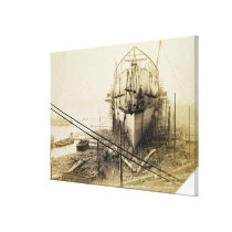 The Great Eastern, 1857 (albumen print) canvas prints