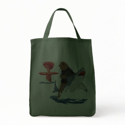 The Great Escape - bear shark cavalry Tote Bag by strk3